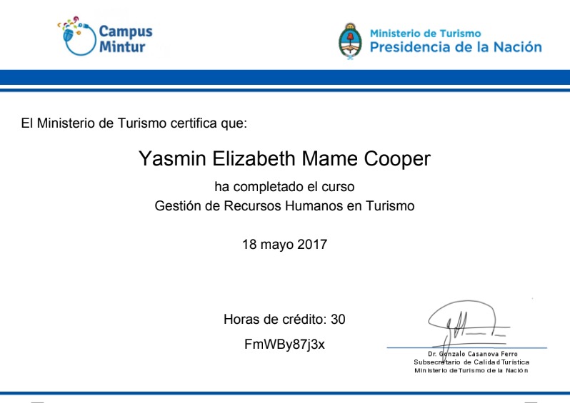 Yasmin curso agua